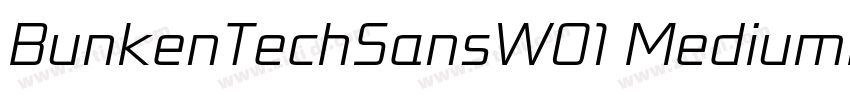 BunkenTechSansW01 MediumIt字体转换 BunkenTechSansW01 MediumIt字体转换